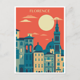 Reise nach Florenz Firenze Italien Kirche Duomo im Postkarte