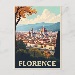 Reise nach Florenz Italien Kathedrale Vintage Postkarte