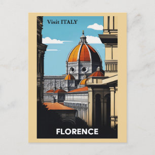 Reise nach Florenz Italien Kathedrale Vintage Postkarte