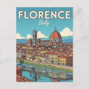 Reise nach Florenz Italien Vintage Postkarte