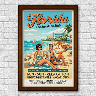 Reise nach Florida in den 1960er Jahren Poster