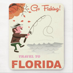 Reise nach Florida Vintage-Angelprint Mousepad