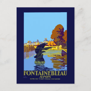 Reise nach Fontainebleau Paris Frankreich Vintage Postkarte