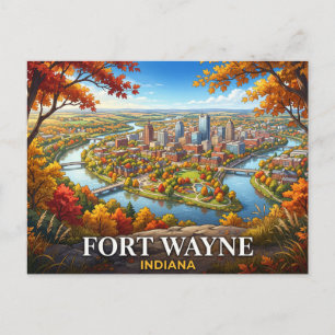 Reise nach Fort Wayne Indiana Postkarte