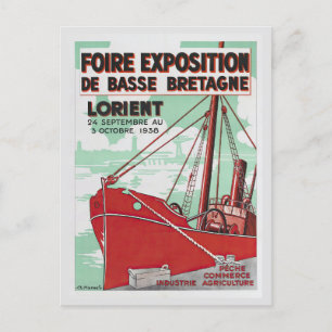 Reise nach Frankreich Vintage Frankreich Lorient B Postkarte