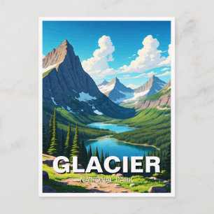 Reise nach Glacier National Park Postkarte