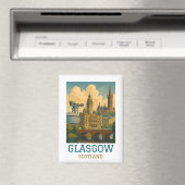 Reise nach Glasgow Schottland Vintage Magnet (In Situ (Geschirrspüler))