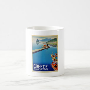 Reise nach Griechenland Insel Korfu Vintage Kaffeetasse