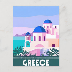 Reise nach Griechenland Santorin Athen Kreta Vinta Postkarte