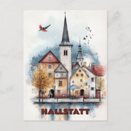 Reise nach Hallstatt Österreich Postkarte