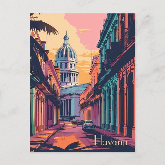 Reise nach Havanna Postkarte (Vorderseite)