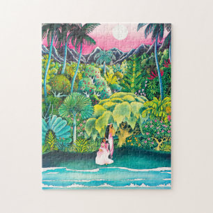 Reise nach Hawaii im Vintage-Stil Puzzle