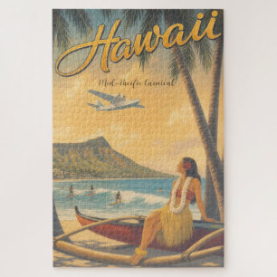 Reise nach Hawaii im Vintage-Stil Puzzle