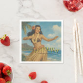 Reise nach Hawaii im Vintage-Stil Serviette (Beispiel)