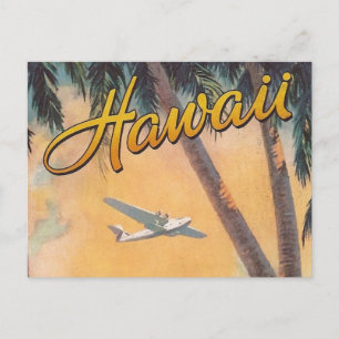 Reise nach Hawaii in alten Zeiten Postkarte
