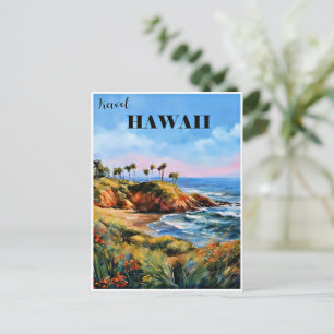 Reise nach Hawaii, tropische Palmen, Postkarte