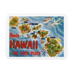 Reise nach Hawaii Vintage USA Magnet