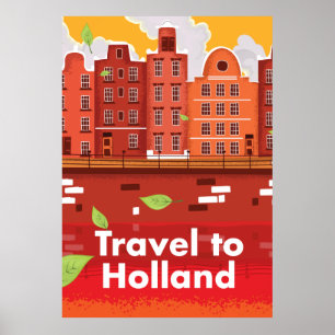 Reise nach Holland Vintage Poster. Poster