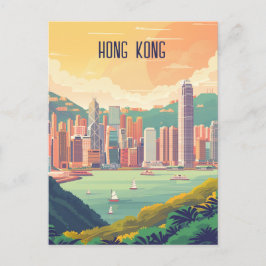 Reise nach Hong Kong Postkarte