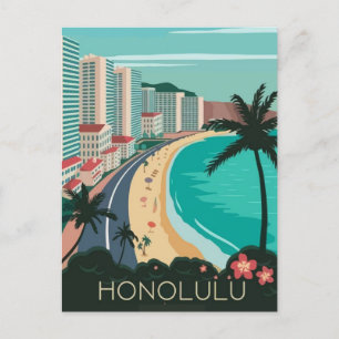 Reise nach Honolulu Postkarte