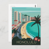 Reise nach Honolulu Postkarte (Vorne/Hinten)