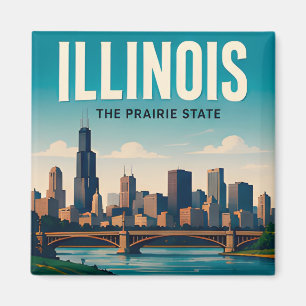 Reise nach Illinois Chicago Springfield Mittlerer Magnet