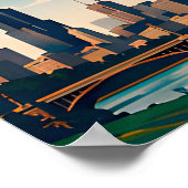 Reise nach Illinois Chicago Springfield Mittlerer Poster (Ecke)