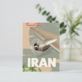 Reise nach Iran Vintage Reiseplakat Postkarte (Stehend Vorderseite)