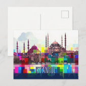 Reise nach Istanbul Postkarte (Vorne/Hinten)