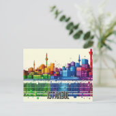 Reise nach Istanbul Postkarte (Stehend Vorderseite)