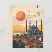 Reise nach Istanbul Postkarte (Vorne/Hinten)