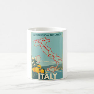Reise nach Italien im Vintage-Stil - Italienische  Kaffeetasse