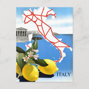 Reise nach Italien im Vintage-Stil Pantheon Rom Postkarte