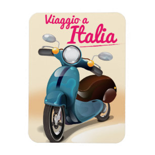 Reise nach Italien Reiseposter Druck Magnet