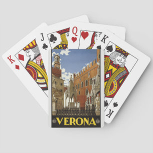 Reise nach Italien - Verona Vintage Poster Spielkarten