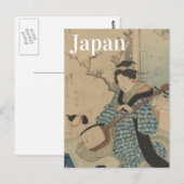 Reise nach Japan - Geisha Postkarte (Vorne/Hinten)