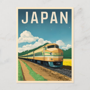 Reise nach Japan im Vintage-Stil Retro-Grafik Land Postkarte