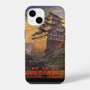 Reise nach Japan, japanische Pagode Flugzeug Vinta iPhone 14 Hülle