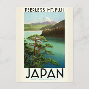Reise nach Japan, Mount Fuji Vintage Postkarte