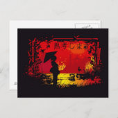 Reise nach Japan Postkarte (Vorne/Hinten)