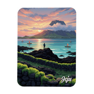 Reise nach Jeju Island Südkorea Magnet