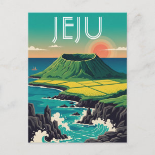 Reise nach Jeju Island Südkorea Postkarte