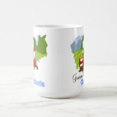 Reise nach Kambodscha Karte mit Monk Kaffeetasse (Mittel)