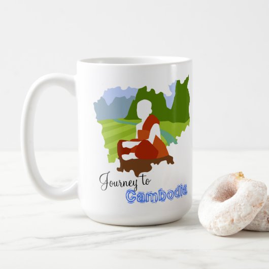 Reise nach Kambodscha Karte mit Monk Kaffeetasse (Mit Donut)