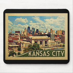 Reise nach Kansas City Missouri im Vintage-Stil Mousepad
