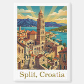 Reise nach Kroatien Dalmatien Split Vintage Magnet (Vorderseite)