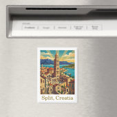 Reise nach Kroatien Dalmatien Split Vintage Magnet (In Situ (Geschirrspüler))