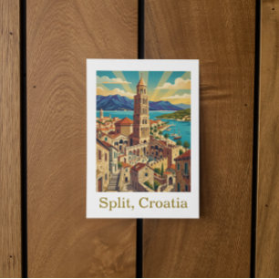 Reise nach Kroatien Dalmatien Split Vintage Postkarte