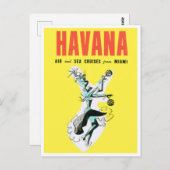 Reise nach Kuba Vintage Reise Postkarte (Vorne/Hinten)