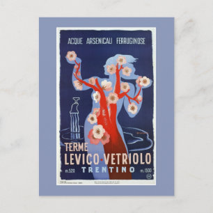 Reise nach Levico Terme Trentino Italien Vintage Postkarte